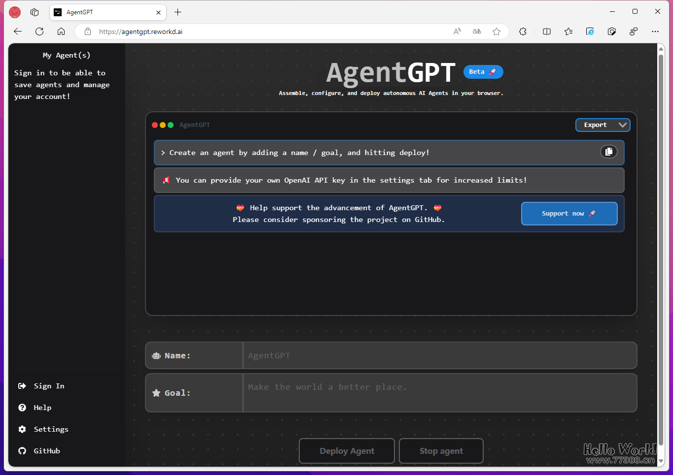 AgentGPT注册使用教程 AgentGPT注册使用教程